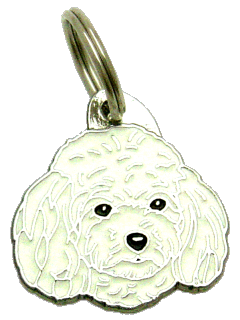 TOY POODLE WHITE <br> (pet tag, engraving included)